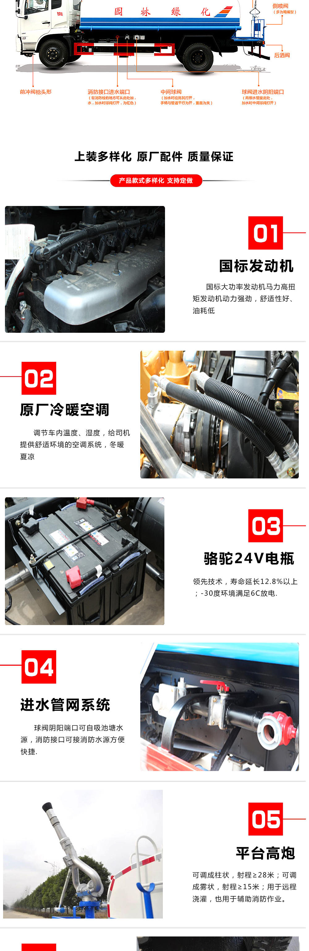 东风D9新款10-12吨洒水车--国六系列